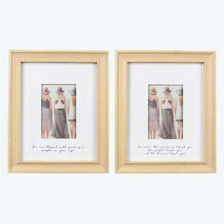 YOUNGS 4 x 6 in. Wood Photo Frames with Beveled Edges, 2 Assortment 11320
